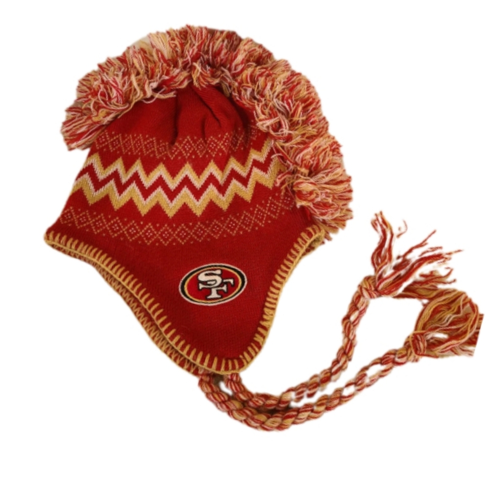 NFL TEAM APPAREL 49ERS YOUTH EAR FLAP KNIT HAT - Picture 4 of 4